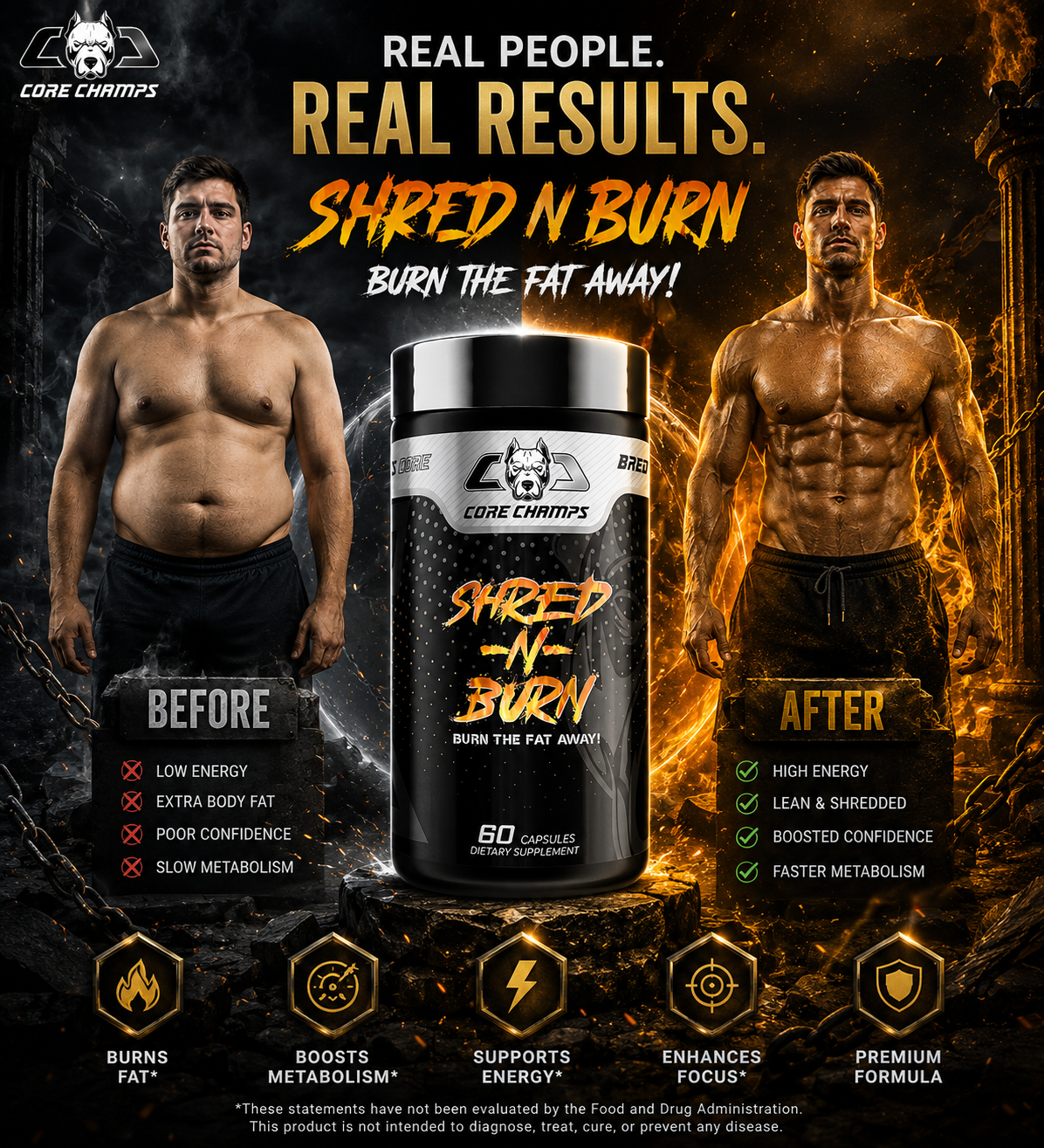 nutrition bee core champs shred n burn